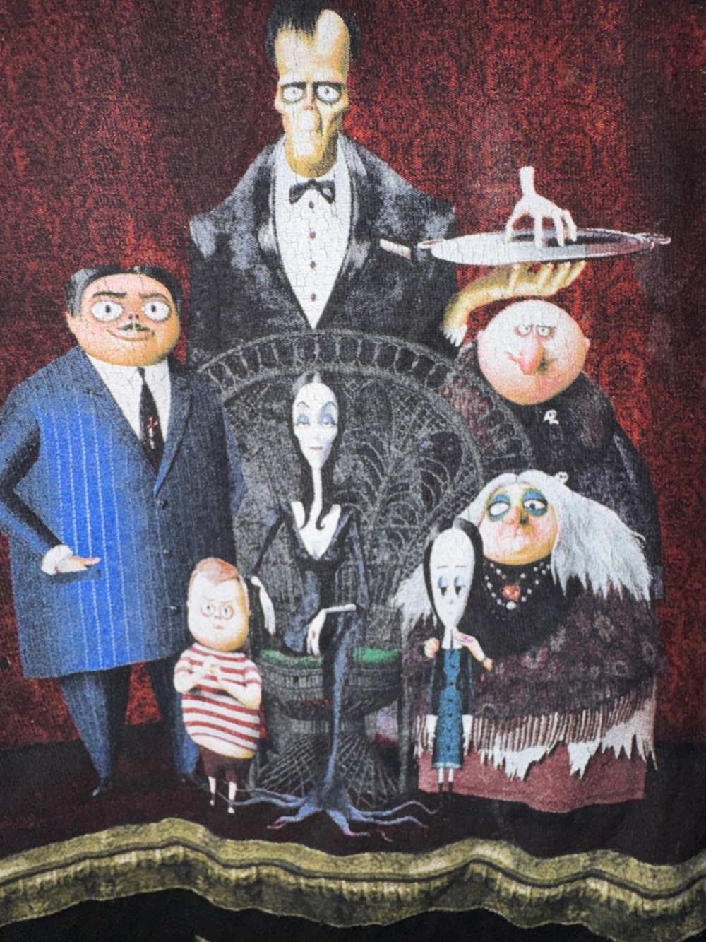 2019 MGM The Addams Family Portrait Graphic T-Shirt Boys Medium 100% Cotton - Picture 3 of 4